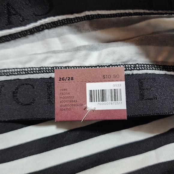 Cacique Cotton High Waist Brief, Black/White, 26/28 - Picture 6 of 7